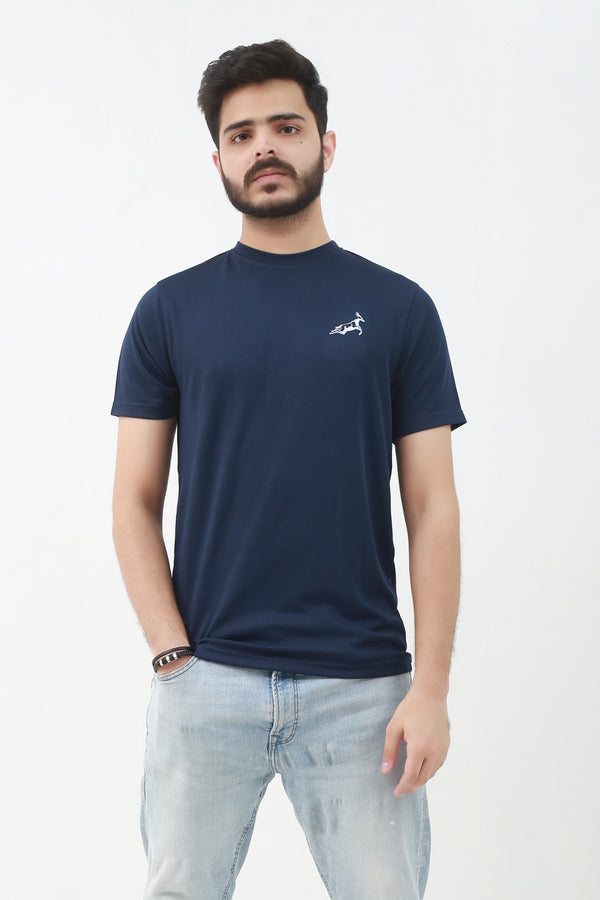 Half-Sleeved Springboq T-Shirt for Men in Dark Blue