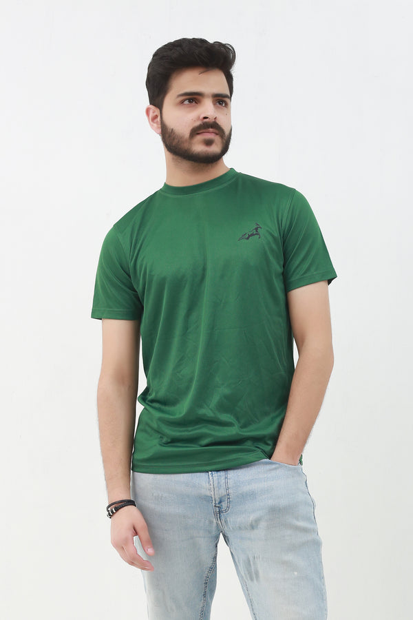 Half-Sleeved Springboq T-Shirt for Men in Green