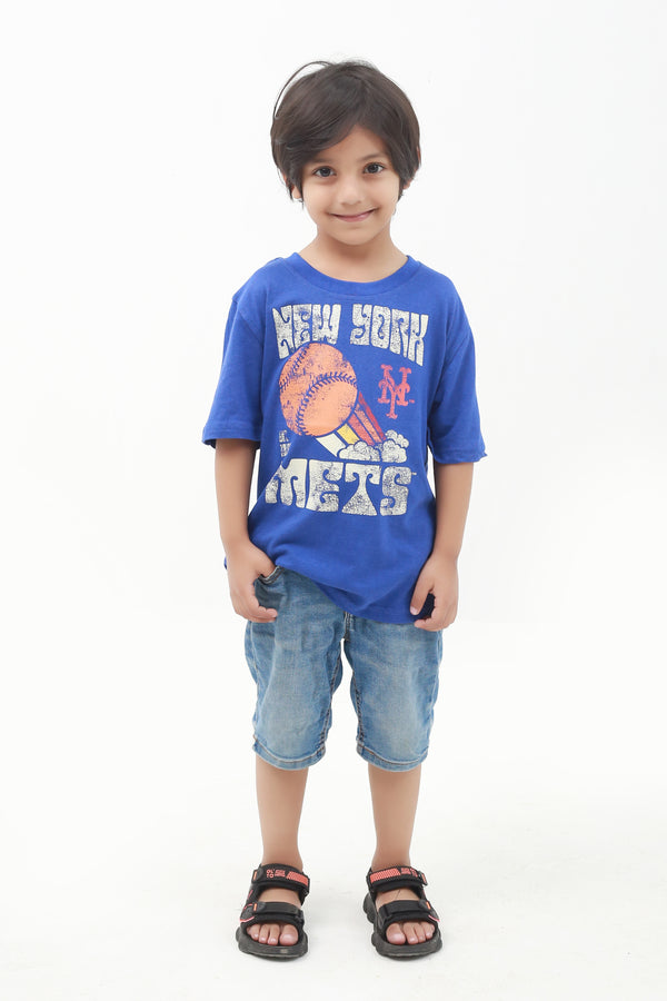 Blue T-Shirt with Print for Kids