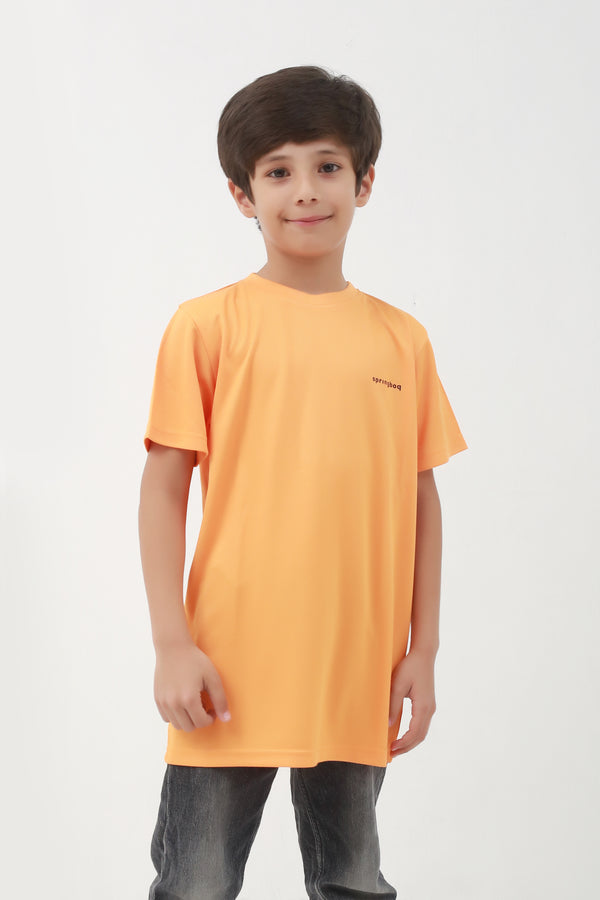 Half-Sleeved Springboq T-Shirt in Orange