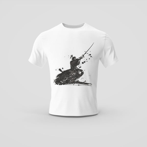Ink Splash Samurai T-Shirt - Artistic Warrior Shirt