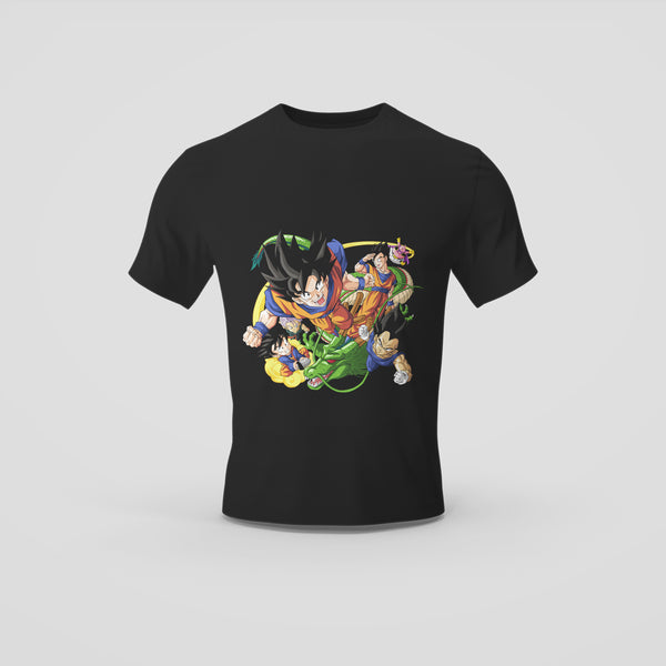 Black T-Shirt with Exclusive Dragon Ball Z Anime Inspired Design
