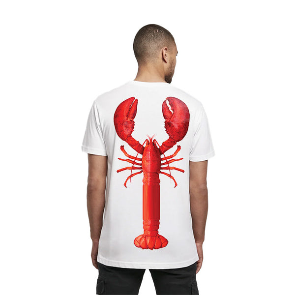 White Oversized Tshirts for Mens in Pakistan with Lobster Back Design